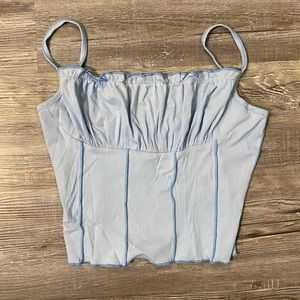 Blue Cropped Tank